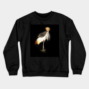 Grey crowned crane Crewneck Sweatshirt